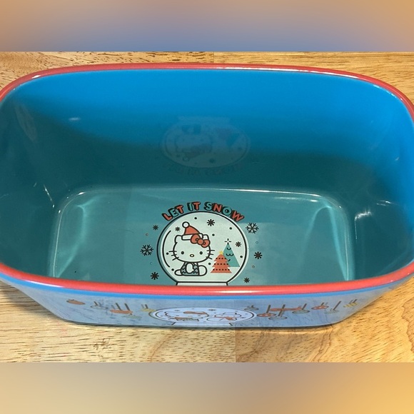 Hello Kitty Christmas Themed Ceramic Loaf Pan Made By Sanrio. Brand New! - Picture 2 of 7